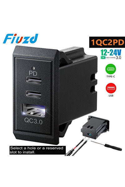 Choice1 محول شحن سريع ACC بثلاثة منافذ USB لشحن الهواتف، محول شاحن سيارة للشا...