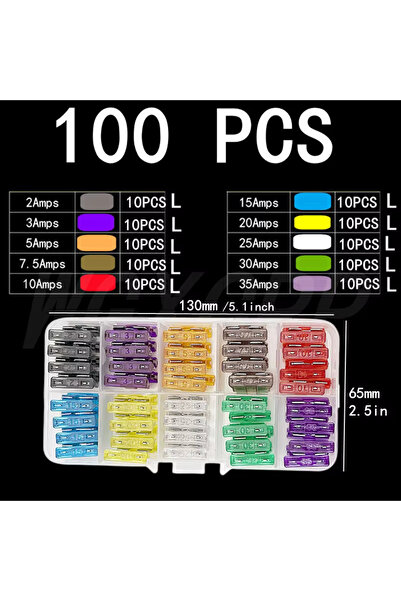 Choice3 مجموعة فيوزات سيارات مكونة من 100 قطعة (50-306 قطعة)، صغيرة ومتوسطة، ...
