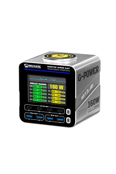 Choice G-POWER 110V US MECHANIC G-POWER 160W 8-port GaN Fast Charger PD QC 4C...