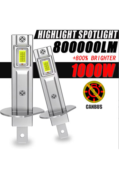 Choice مصابيح أمامية LED H1 للسيارات، بتقنية Canbus، عالية الطاقة، 800000 لوم...