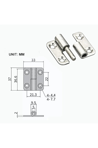 Choice مفصلة قابلة للفصل، قطعة واحدة، 40×30×1.5، يمين، قابلة للفك، باب قابل ل...