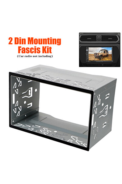 Choice إطار تركيب وحدة رأس راديو فضي عالمي لمشغل راديو DVD للسيارة ثنائي الدي...