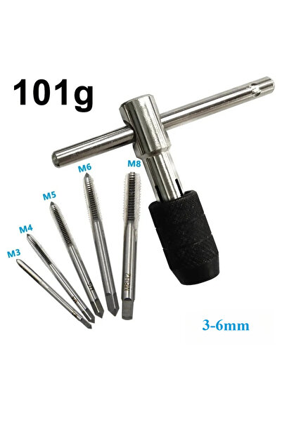 Choice M3-M8 Portable 6pcs T-Type Tap Wrench Set High Carbon Steel Hand Tappi...