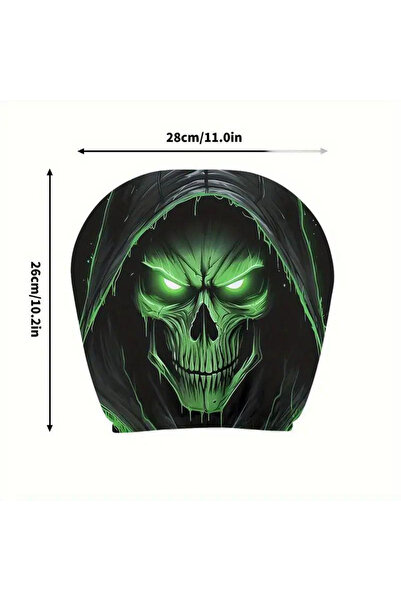 Choice D قطعتان واقي رأس مقعد السيارة مطبوع على الوجهين، مناسب لجميع السيارات...