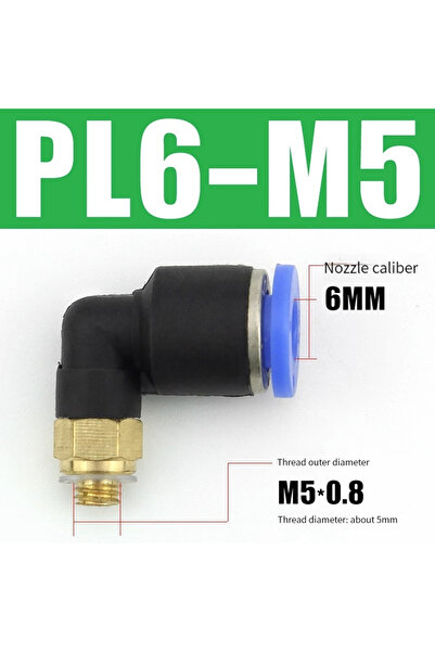 Choice27 قطعة واحدة PL6-M5، 1/10 قطع، موصل هوائي على شكل حرف L، PL 4/6/8/10/1...