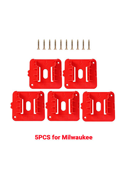 Choice1 5pcs 5PCS Battery Holder for Milwaukee M18 18V Battery Mounts Dock Ho...