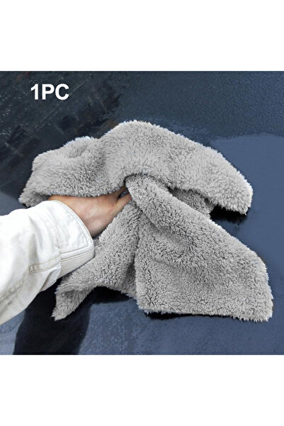 Choice منشفة رمادية قطعة واحدة من الصوف المرجاني، منشفة مايكروفايبر فائقة الا...