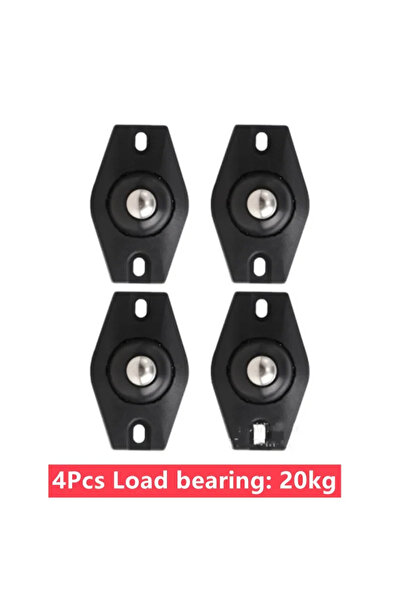 Choice3 A black 4Pcs Furniture Casters Wheels 1/2/3/4 Beads Pulley Self Adhes...