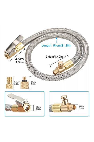 Choice one size 20" Inflatable Tube Hose Car Tire Air Inflator Hose Inflator ...
