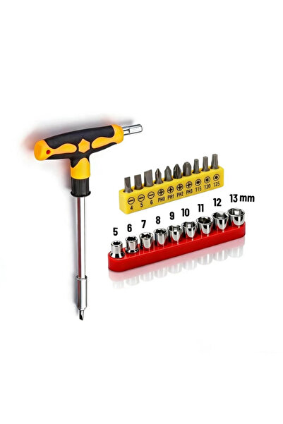 Choice مجموعة مفكات براغي على شكل حرف T، قطعة واحدة، مفتاح ربط، سداسي 1/4 بوص...