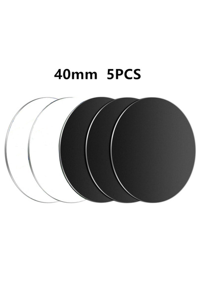 Choice 5 قطع سوداء 40x40، 5 قطع من الأقراص المعدنية المغناطيسية لحامل الهاتف ...