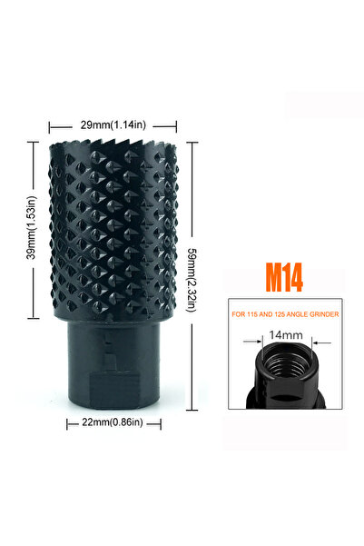 Choice1 مبرد دوار M14 نصف قطعة لجلاخة الزاوية 100/125 نوع M10 M14 لطحن الخشب ...