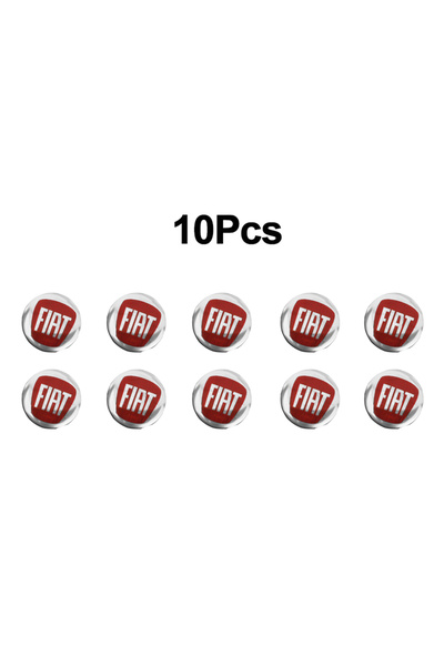 Fiat 14 مم - 10 قطع (5/10 قطع) ملصقات شعار مفتاح السيارة المعدنية المصنوعة من...