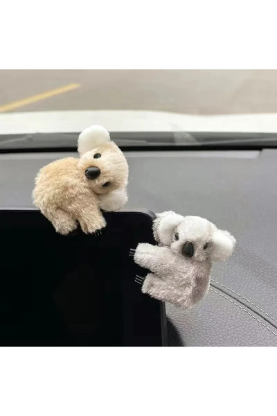 Choice3 2pcs-Mix Plush Koala Car Decor - Clip-on Mirror/Visor/Screen Hanger f...
