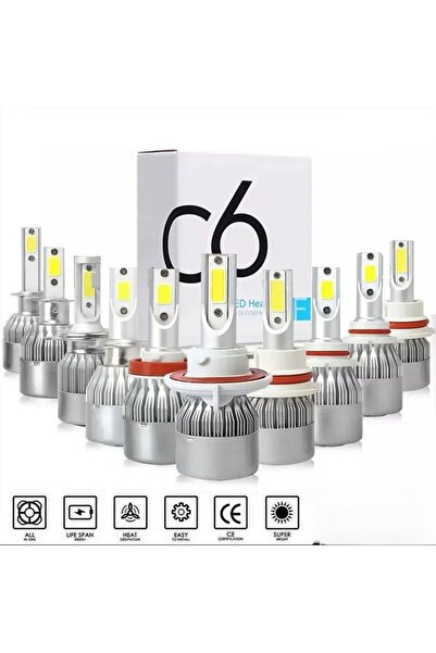 Choice5 مصابيح أمامية LED للسيارات H1 6000K C6، مصابيح H3 H1 H4 H7 H11 880 88...