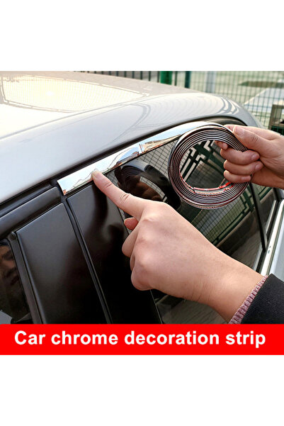 Choice 6MM 3M Chrome Car Decorative Strip Auto Window Door Edge Anti-collisio...