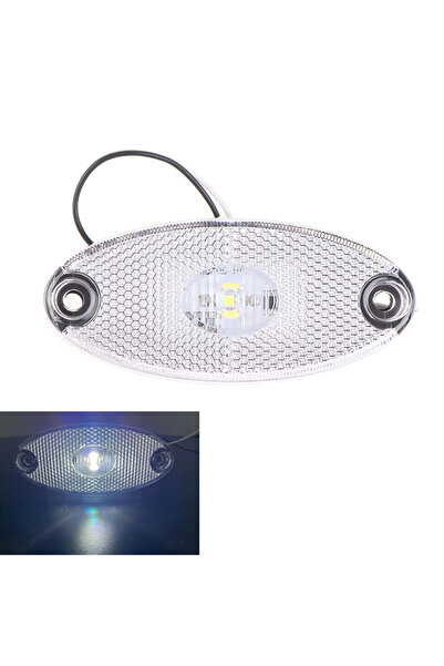 Choice1 مصابيح جانبية بيضاء ثلاثية LED بجهد 12 فولت و24 فولت للشاحنات والمقطو...