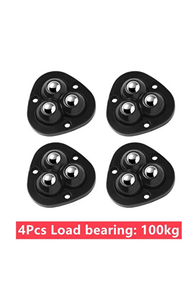 Choice7 C black 4Pcs Furniture Casters Wheels 1/2/3/4 Beads Pulley Self Adhes...