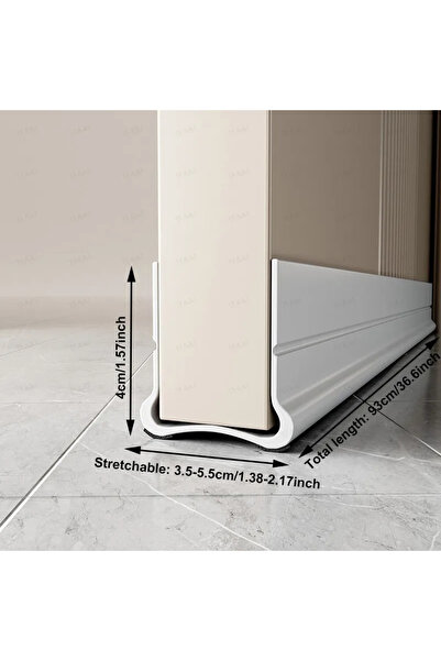Choice White 93cm Door Weather Stripping Adjustable Triple Seal Soundproof Wi...