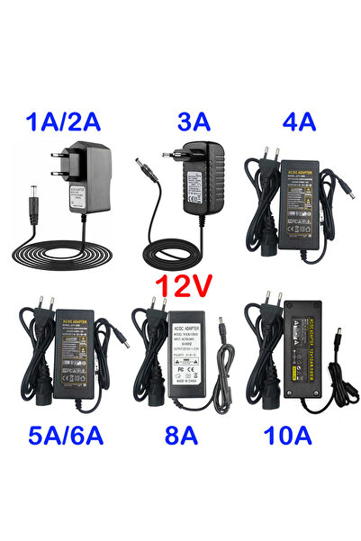Choice13 محول طاقة تبديل من 220 فولت إلى 12 فولت، قابس أوروبي، 12 فولت، 1 أمب...