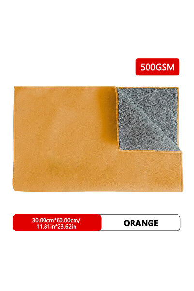 Choice3 منشفة غسيل وتجفيف سيارات من الألياف الدقيقة من سيميتايل، برتقالية الل...