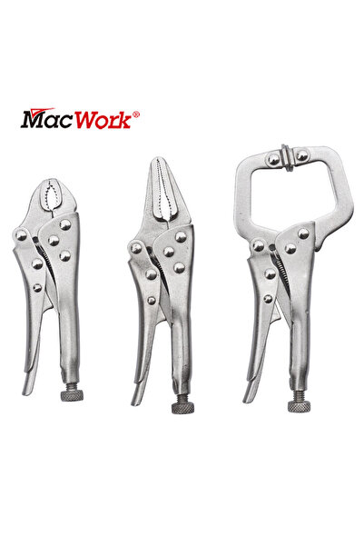 Choice مجموعة كماشة قفل صغيرة مكونة من 3 قطع: فك منحني 4 بوصات، أنف طويل 5 بو...