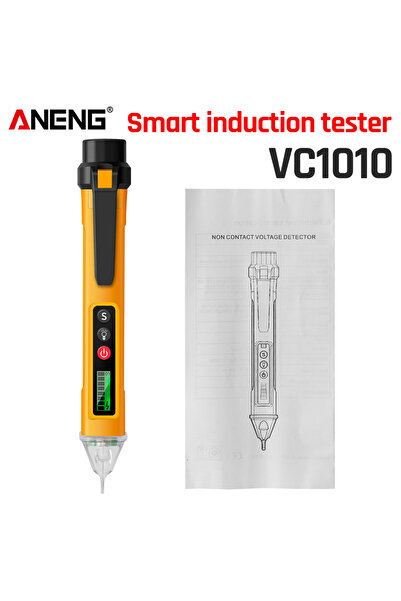 Choice1 قلم اختبار الجهد الرقمي البرتقالي ANENG VC1010، يعمل بدون تلامس، نطاق...