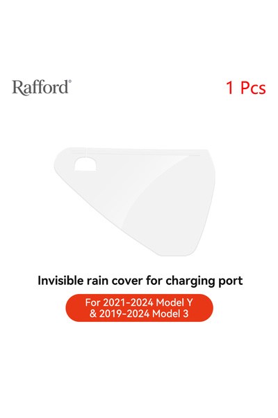 Choice غطاء منفذ الشحن الخارجي المقاوم للمطر من رافورد لسيارة تسلا موديل 3 Y ...