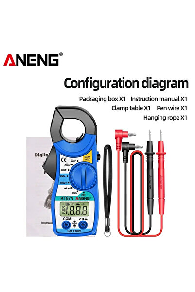 choice2 ANENG KT87N Blue Clamp Meter ANENG KT87N Digital Multimeter AC/DC Vol...