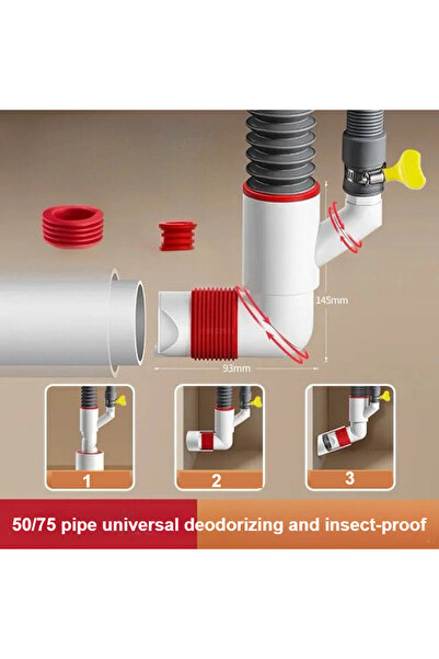 Choice 1PC 360° Rotating Floor Drain Sewer Pipe Wall Drainage Insect Proof Od...