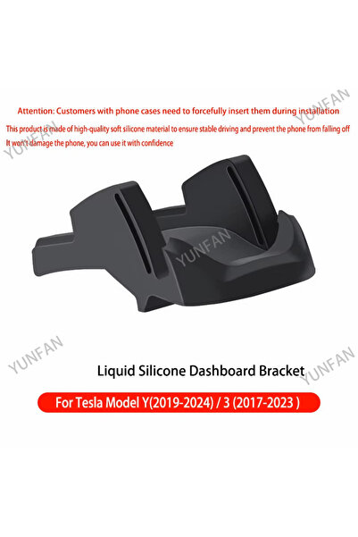 Choice حامل هاتف للسيارة من السيليكون السائل، متوافق مع موديل 3 Y من تسلا هاي...