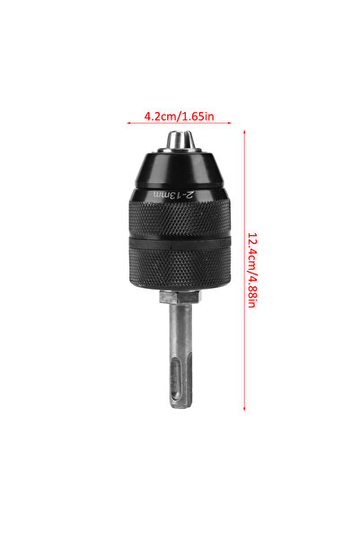 Choice قطعة واحدة من محول ظرف مثقاب مخرطة معدني بدون مفتاح بسعة 2-13 مم مع مل...