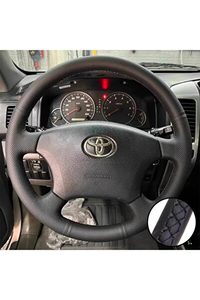 Choice غطاء عجلة قيادة سيارة من الجلد الصناعي الأسود، مصنوع من ألياف دقيقة، م...