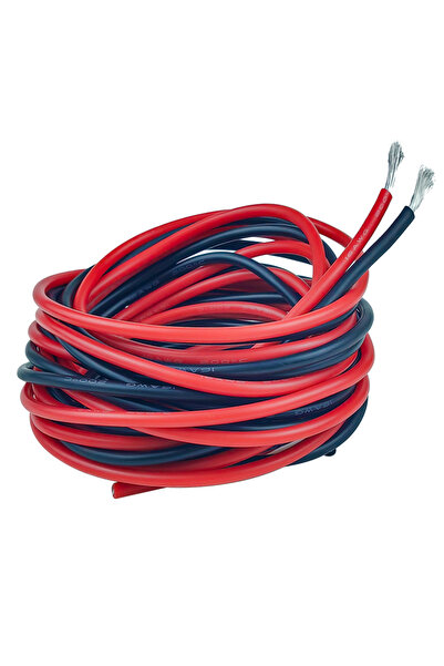 Choice9 سلك كهربائي أسود وأحمر من السيليكون، مقاس 16 AWG، بطول 5 أمتار (16.4 ...