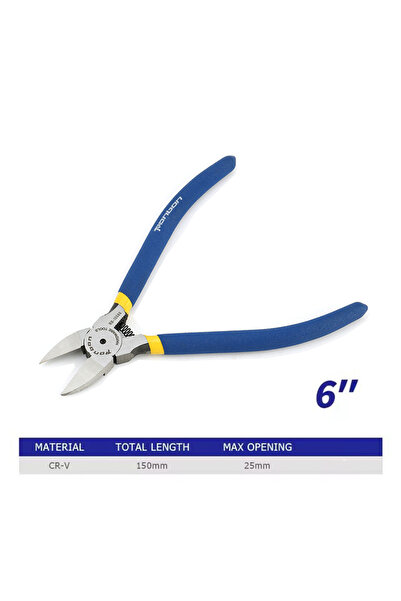 Choice كماشة قطع قطرية قطعة واحدة 6 بوصات، أداة تجريد أسلاك 5/6 بوصة، قاطع جا...