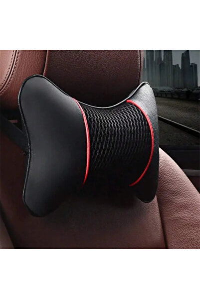 Choice1 Choice Red Universal Car Neck Pillow - High-Quality PU Leather, Breat...