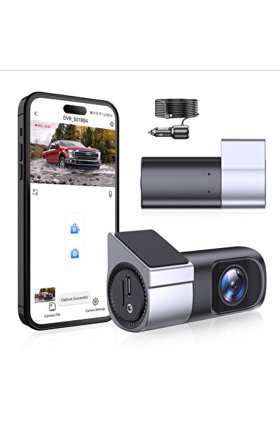 Choice كاميرا سيارة سوداء بدقة 1080 بكسل، كاميرا جديدة مزودة بتقنية الواي فاي...