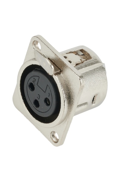 Choice Female 3Pin XLR Socket Male Female Panel Mount Chassis Socket Audio Mi...