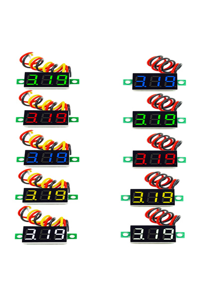 choice2 DC0-100V Three Line Red DIY Red Blue Digital LED Mini Display Module ...