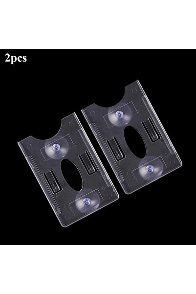 Choice1 غلاف شفاف لبطاقات السيارة - قطعتان، مشبك لتذاكر ركن السيارة، مشبك تثب...