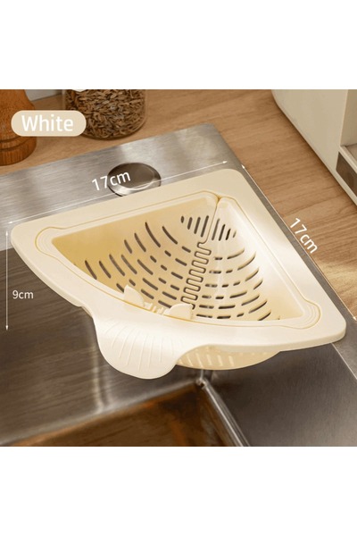 Choice سلة تصريف حوض المطبخ المغناطيسية الجديدة البيضاء، مثلثة الشكل، متعددة ...