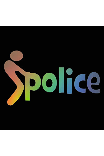 Choice ملصق سيارة ملون ليزري واحد مقاس 15 × 8.5 سم بتصميم FXXK POLICE، ملصق م...