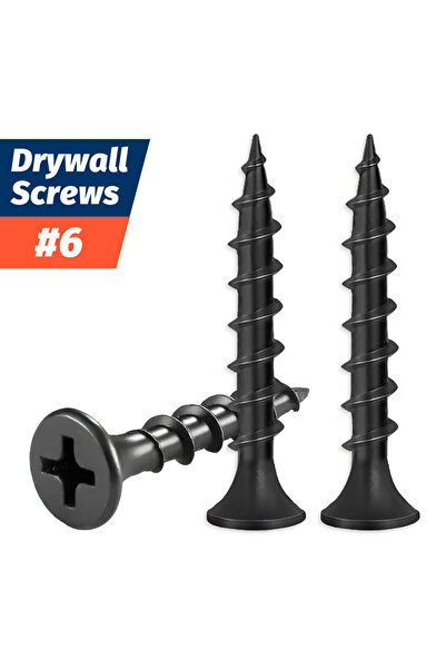 Choice 50 قطعة من براغي الجدران الجافة عالية الصلابة رقم 6، مقاس 3.5 × 41 مم ...
