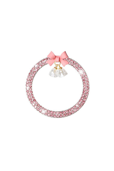 Choice 1pc pink Rhinestone Bow Bell Car Start Switch Button Auto Decorative D...