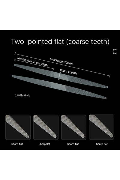 Choice4 JETTING C Double-Head Files Half Round Files Hand File Sharp Flat Fil...
