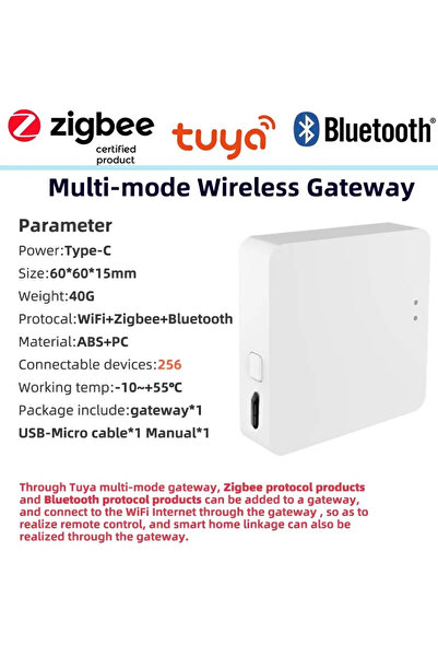 Choice1 Multimode Wireles Tuya Zigbee 3.0 Gateway Hub Smart Home Wireless Bri...