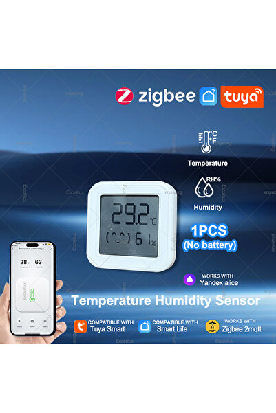 Choice مستشعر تويا الذكي الصغير لقياس درجة الحرارة والرطوبة بتقنية زيجبي مع ش...
