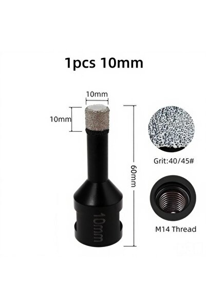 Choice قطعة واحدة - مثقاب ثقوب مائل حاد مسامي M14 مقاس 10 مم، منشار ثقب للرخا...