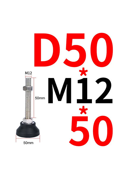 Choice 4 قطع من أرجل المخرطة القابلة للتعديل، مقاس 50 × M12 × 50 مم، نوع الخي...