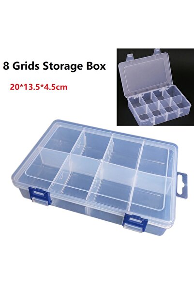 Choice Tools Storage Box Adjustable 8Grids Compartment Plastic Storage Box Sc...